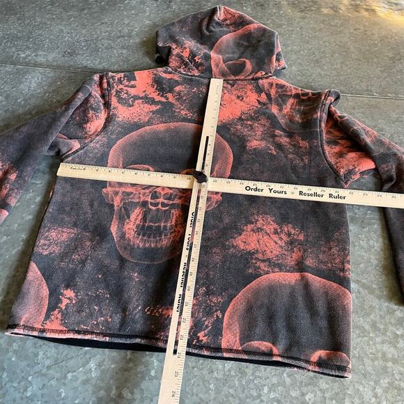 Russell Athletic x ASAP Rocky Pullover Skulls Hoodie Sweatshirt Mens XS Orange - Picture 8 of 10
